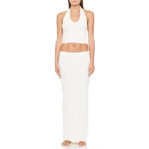 Eterne Emma Maxi Skirt in Cream L